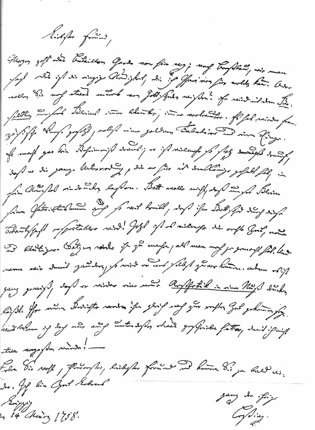 G. E. Lessing to Ewald von Kleist, 14 Mar 1758