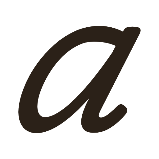 handwritten lowercase a in American cursive