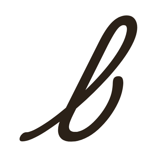 handwritten lowercase b in American cursive