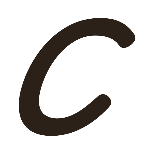 handwritten lowercase c in American cursive