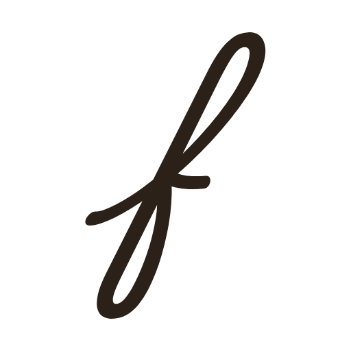 handwritten lowercase f in American cursive