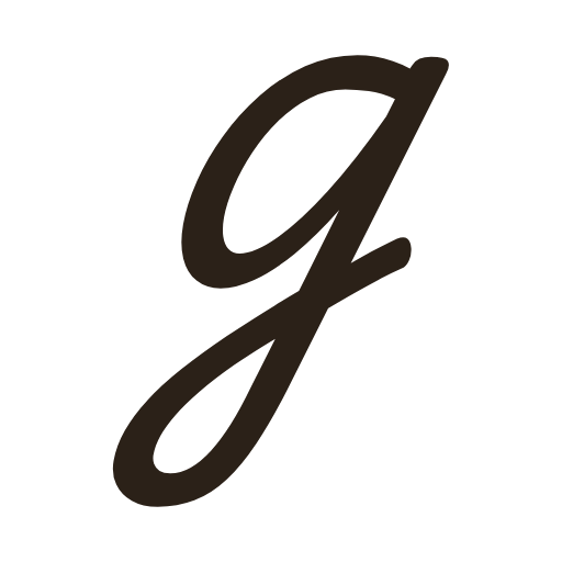 handwritten lowercase g in American cursive