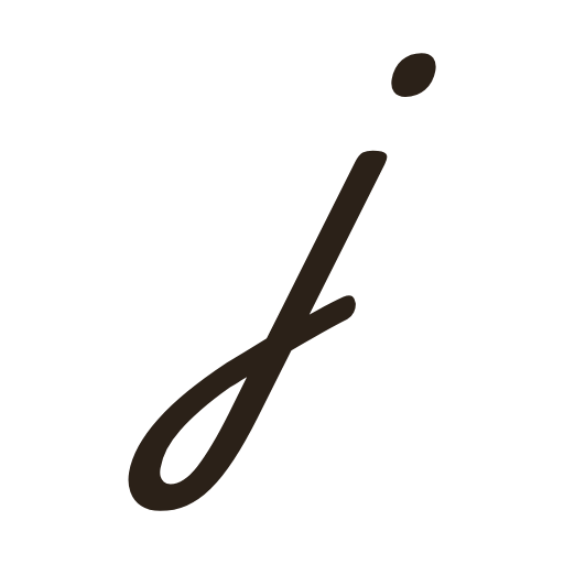 handwritten lowercase j in American cursive