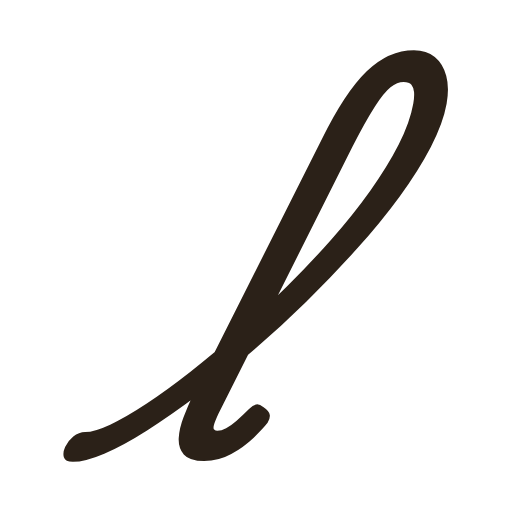 handwritten lowercase l in American cursive