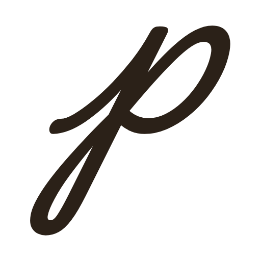 handwritten lowercase p in American cursive