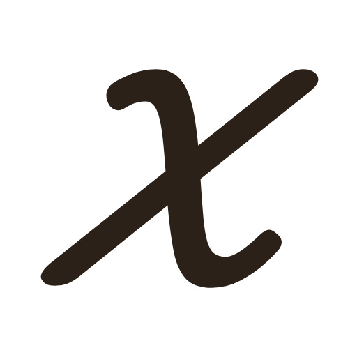 handwritten lowercase x in American cursive
