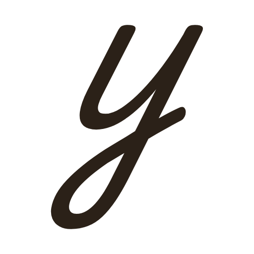handwritten lowercase y in American cursive
