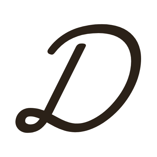 handwritten uppercase d in American cursive