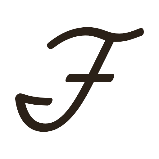 handwritten uppercase f in American cursive