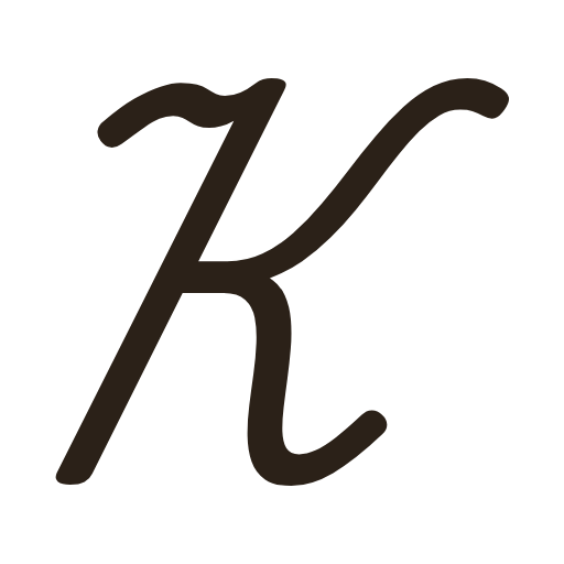 handwritten uppercase k in American cursive