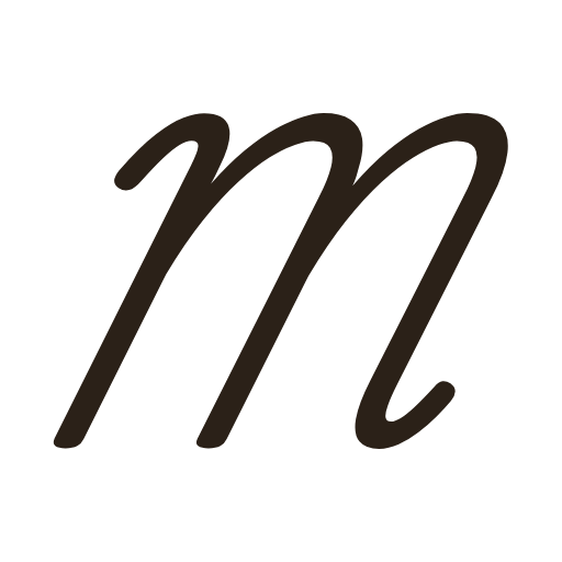 handwritten uppercase m in American cursive