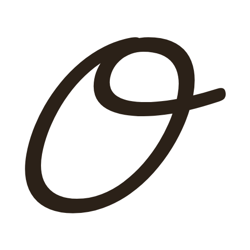 handwritten uppercase o in American cursive
