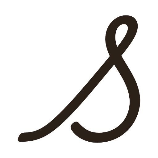 handwritten uppercase s in American cursive