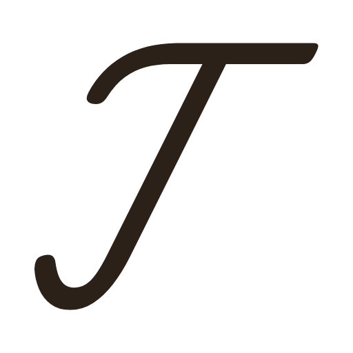handwritten uppercase t in American cursive