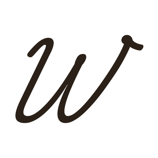 handwritten uppercase w in American cursive