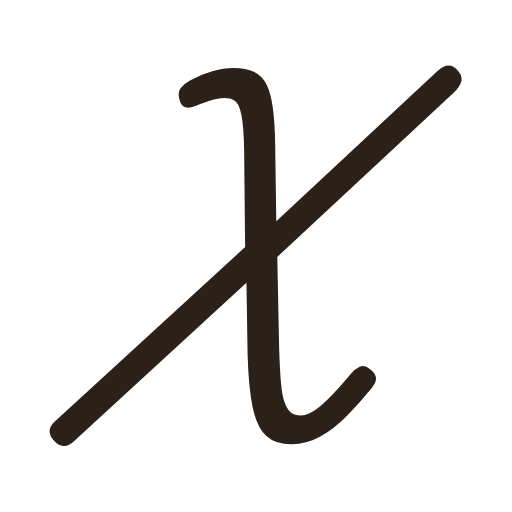 handwritten uppercase x in American cursive