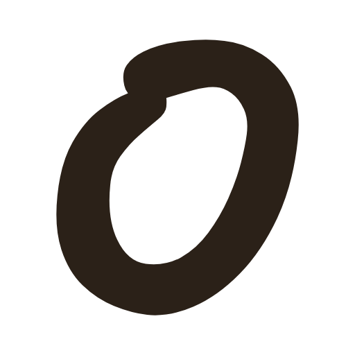 handwritten lowercase Samech in Hebräische Kursivschrift
