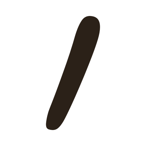 handwritten lowercase Waw in Hebräische Kursivschrift