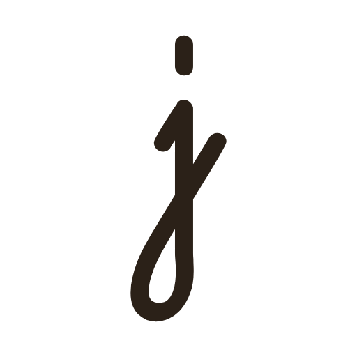 handwritten lowercase j in Sütterlinschrift