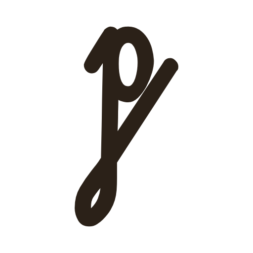 handwritten lowercase p in Sütterlinschrift