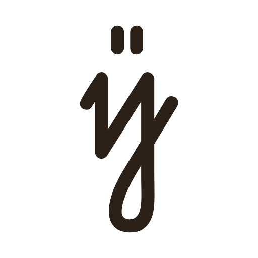 handwritten lowercase y in Sütterlinschrift