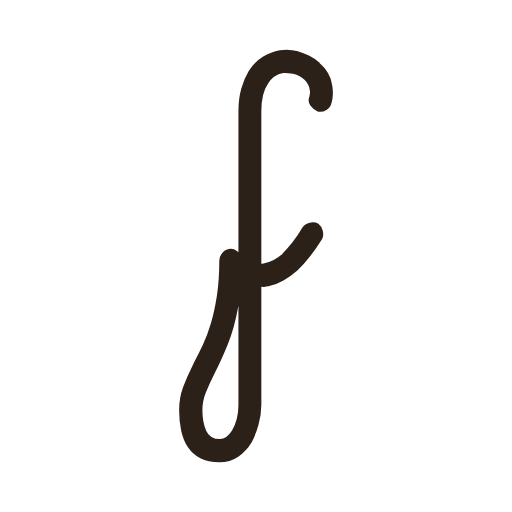 handwritten uppercase f in Sütterlinschrift