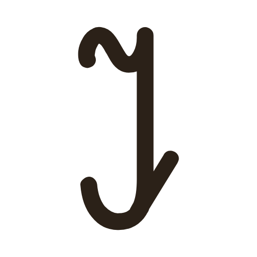 handwritten uppercase i in Sütterlinschrift