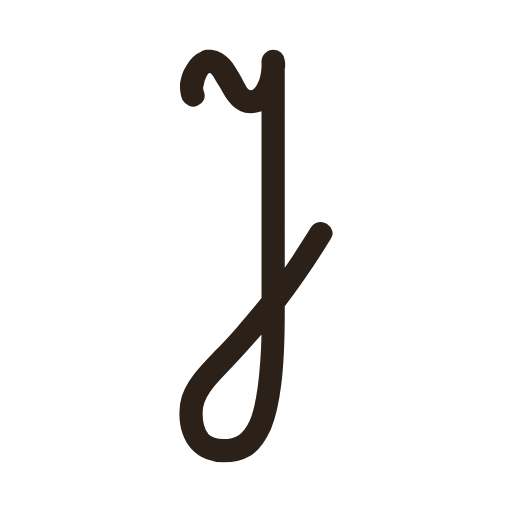 handwritten uppercase j in Sütterlinschrift