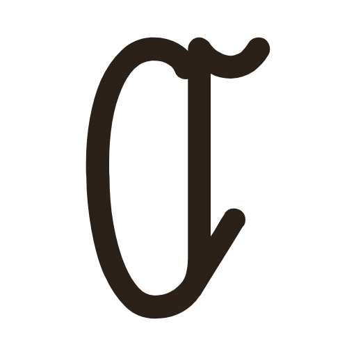 handwritten uppercase o in Sütterlinschrift