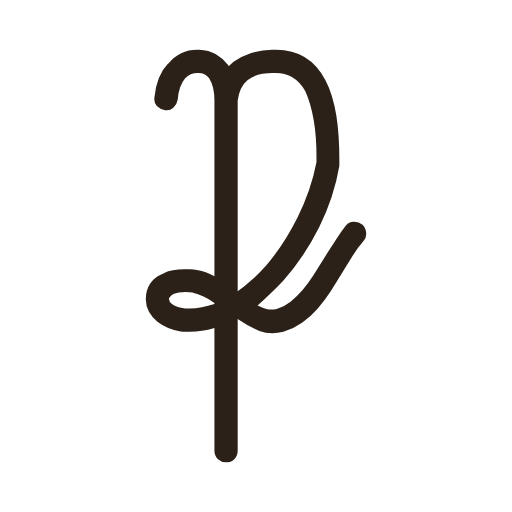 handwritten uppercase p in Sütterlinschrift