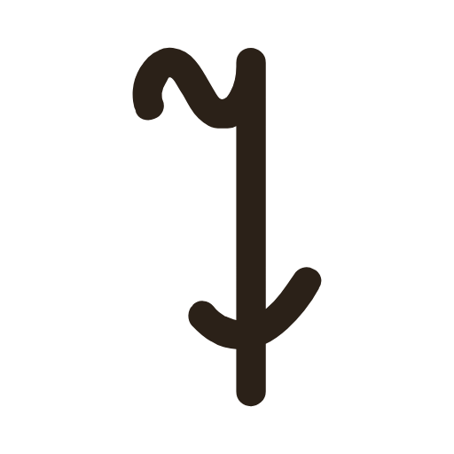 handwritten uppercase t in Sütterlinschrift